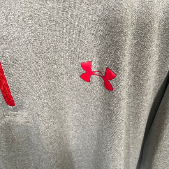 Under Armour 1/2 Zip Tech Pullover Mens Size 2XL Gray Athletic Active L/S - Picture 2 of 6